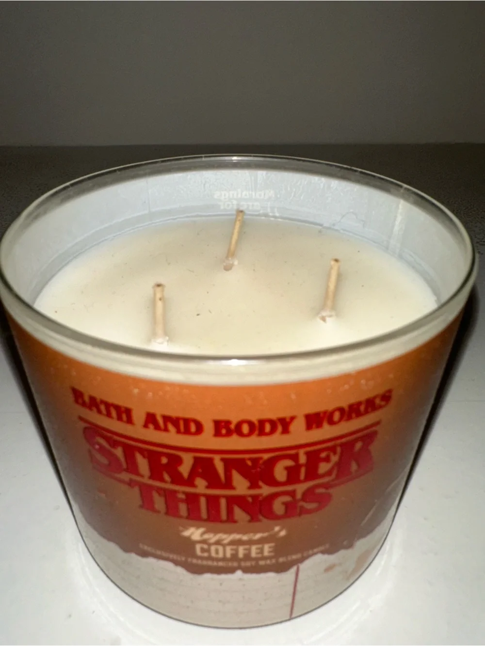 Bath & Body Works Stranger Things Hopper's Coffee Candle - Brown, White